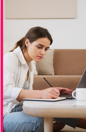Student writing for all india design aptitude test 